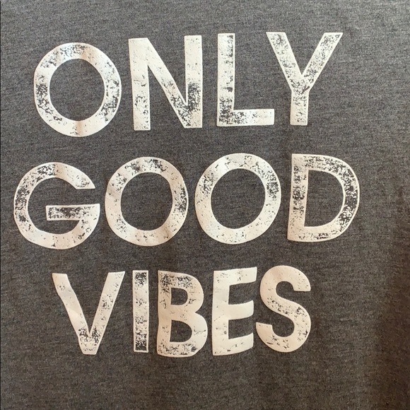 Gray Only Good Vibes T-Shirt - Picture 4 of 4